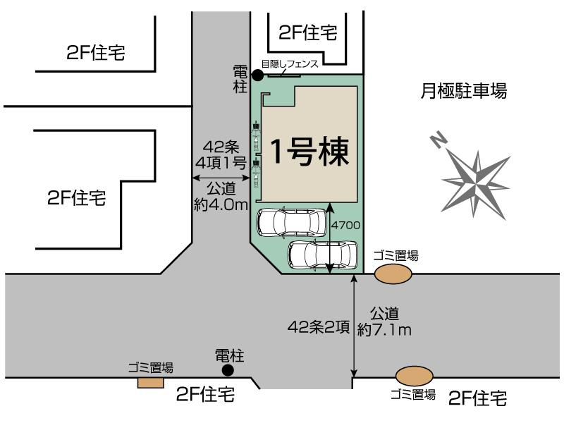 ブルーミングガーデン越谷市上間久里１棟の見取り図