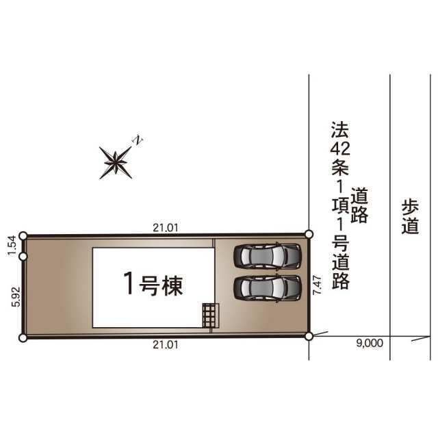 クレイドルガーデン湖南市岩根中央 第3の見取り図