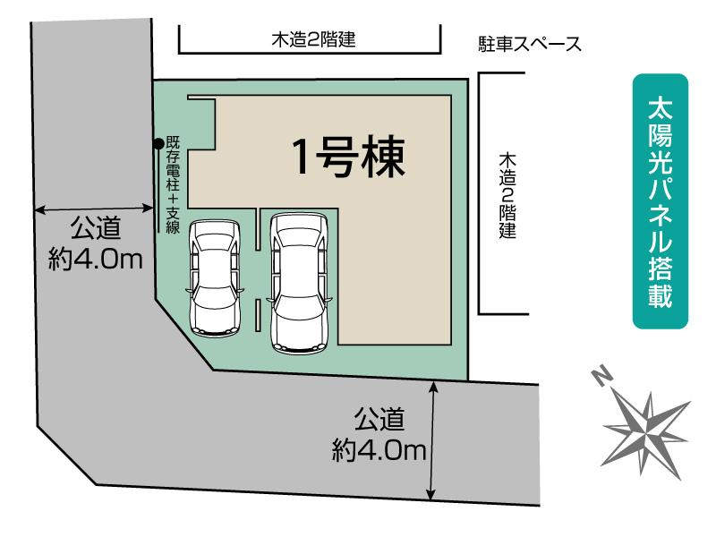 ブルーミングガーデンさいたま市岩槻区岩槻８期　１棟の見取り図