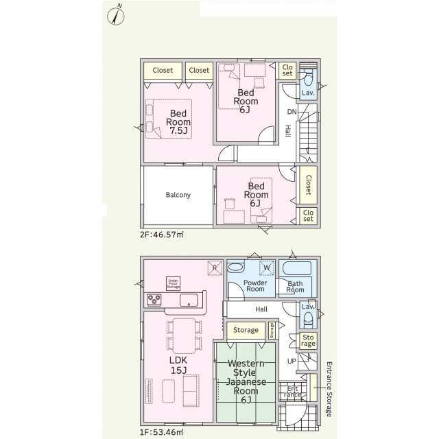 クレイドルガーデン川島町伊草 第2の見取り図