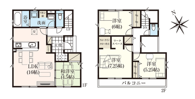 グラファーレ4252小山市神鳥谷１棟の見取り図