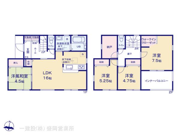リーブルガーデン三本柳2地割の見取り図