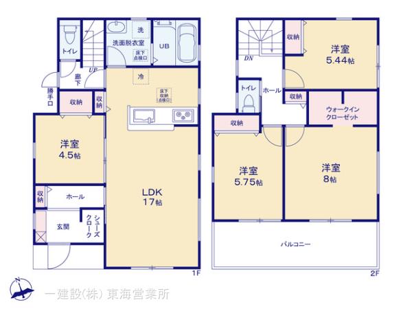 リーブルガーデン常滑市金山の見取り図