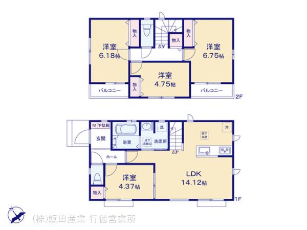 ハートフルタウン市川市本北方1丁目の見取り図