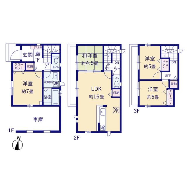 グラファーレ4207松戸市稔台１１期１棟の見取り図