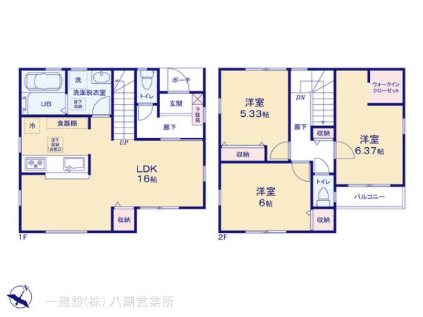 リーブルガーデン川口市戸塚鋏町１期の見取り図