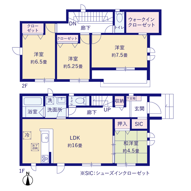 グラファーレ4249郡山市深沢４期２棟の見取り図