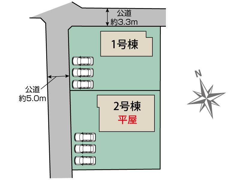 ブルーミングガーデン伊勢崎市八斗島町２棟の見取り図