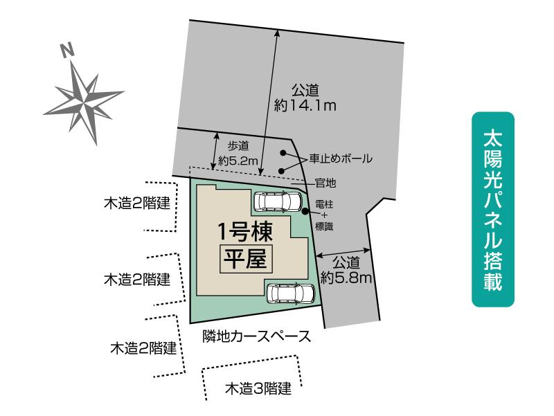 ブルーミングガーデン北足立郡伊奈町大針　１棟の見取り図