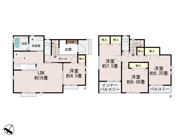 ハートフルタウン前橋市城東町2期の見取り図