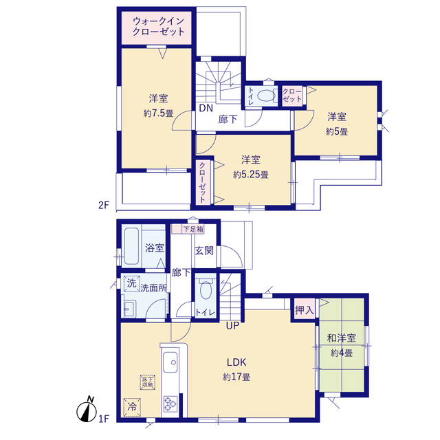 グラファーレ4282所沢市花園１４期２棟の見取り図