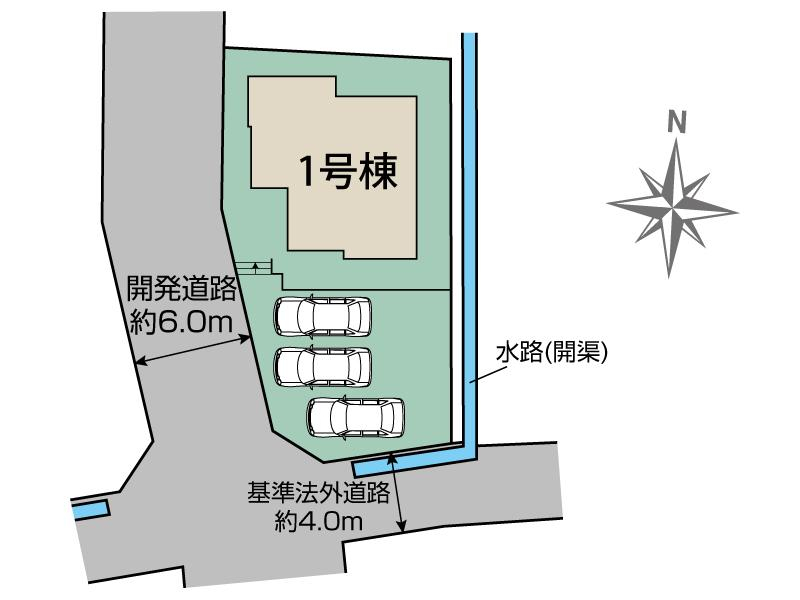 ブルーミングガーデン甲府市上今井町３期１棟の見取り図