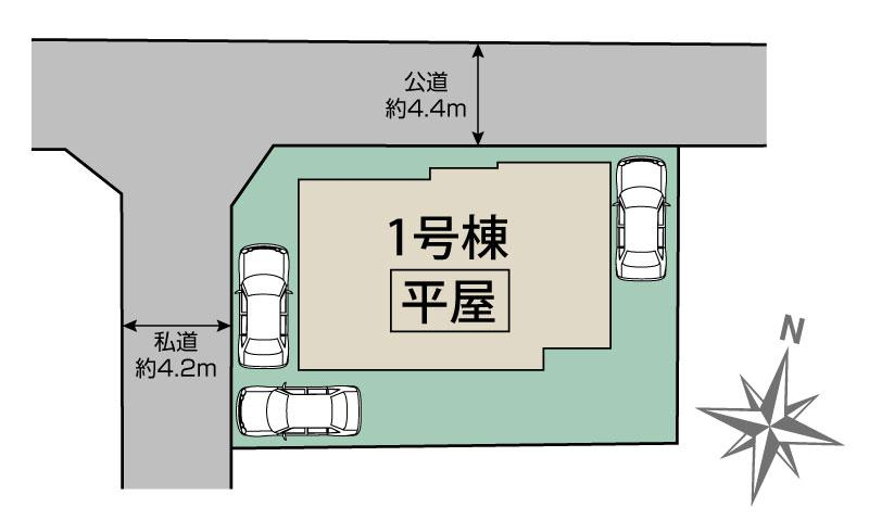 ブルーミングガーデン宇都宮市若松原１丁目１棟の見取り図