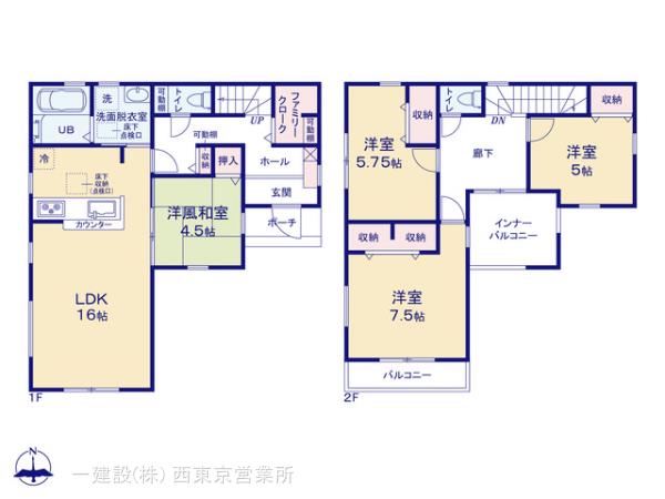 リーブルガーデン八王子石川町第二の見取り図