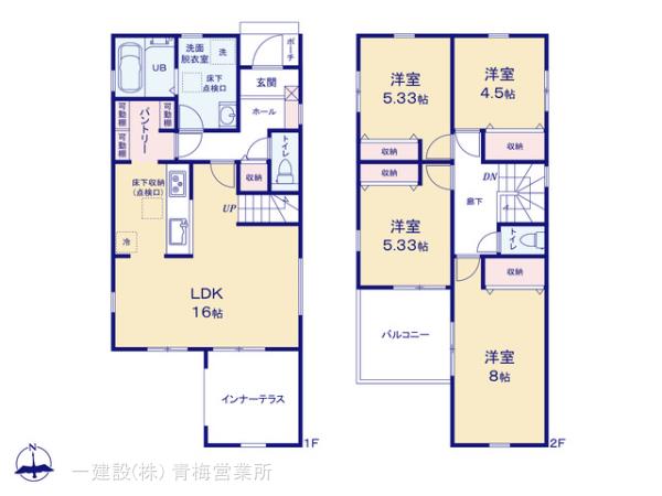 リーブルガーデンあきる野小川東第３の見取り図