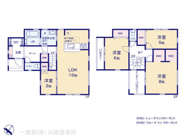 リーブルガーデン川越大袋新田第5の見取り図