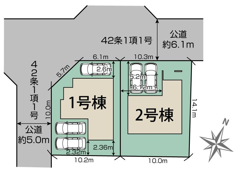 ブルーミングガーデン奈良市帝塚山２丁目２棟の見取り図