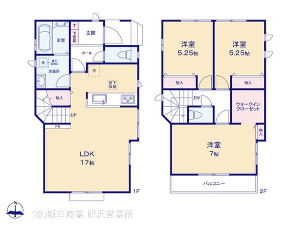 ハートフルタウン新座市石神の見取り図