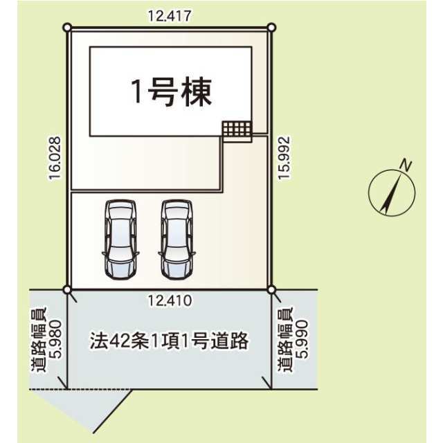クレイドルガーデン牛久市小坂町 第5の見取り図