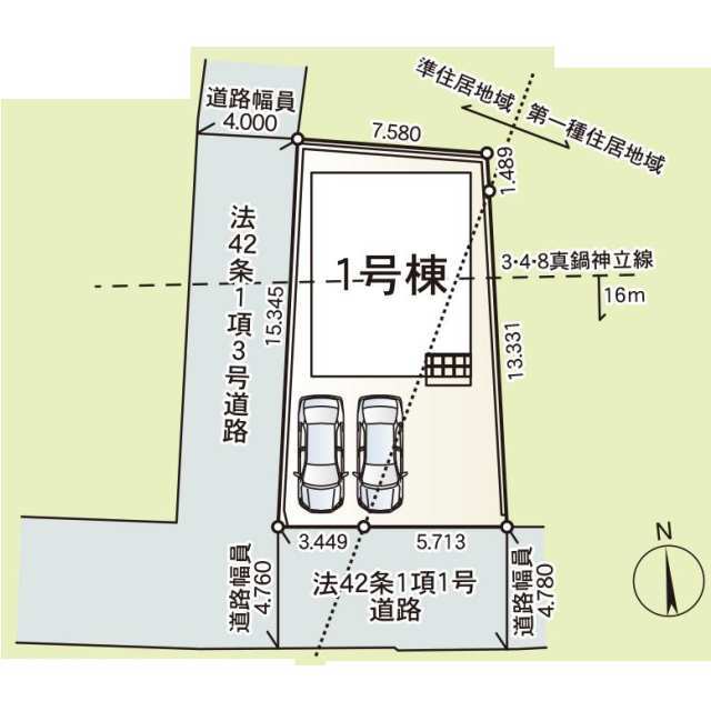クレイドルガーデン土浦市真鍋 第11の見取り図