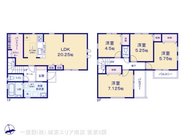 リーブルガーデン江東北砂7期の見取り図