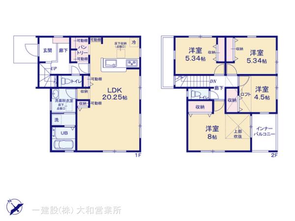 リーブルガーデン旭区中沢２丁目の見取り図