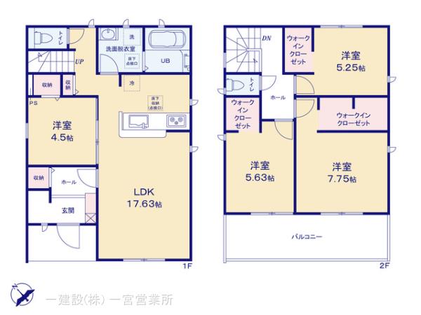 リーブルガーデン江南市江森町西の見取り図