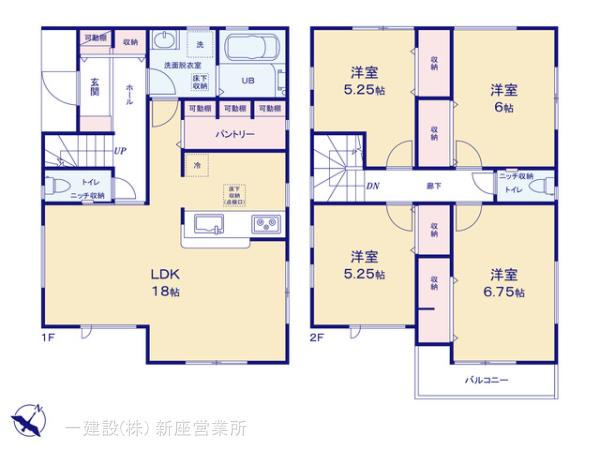 リーブルガーデン川越寺尾第五の見取り図