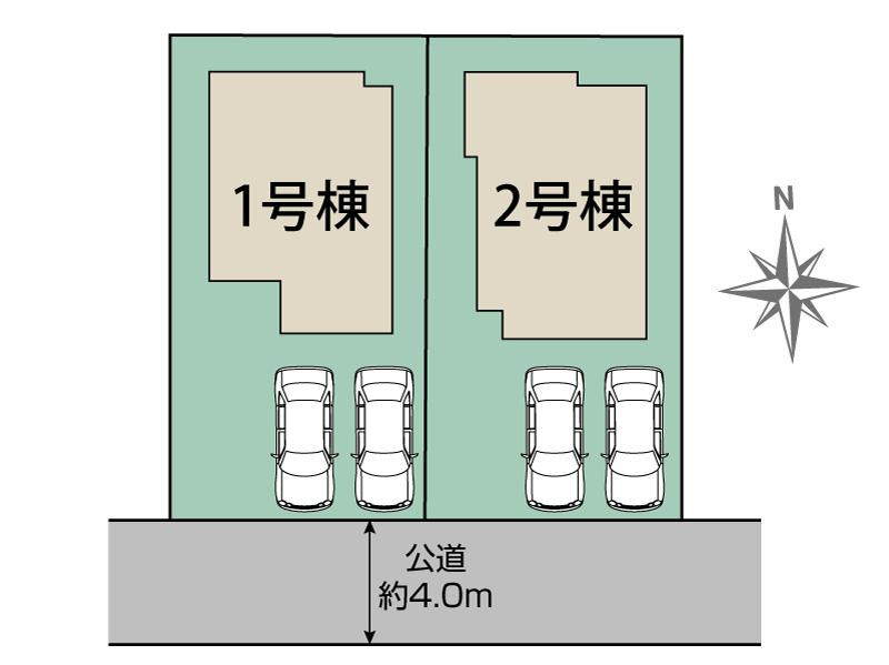ブルーミングガーデン福岡市東区大岳３丁目２棟の見取り図