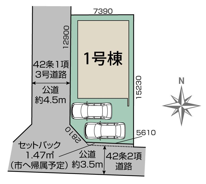 ブルーミングガーデン亀岡市余部町古城１棟の見取り図