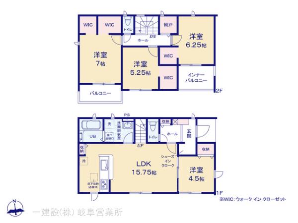リーブルガーデン小牧市林第１期の見取り図