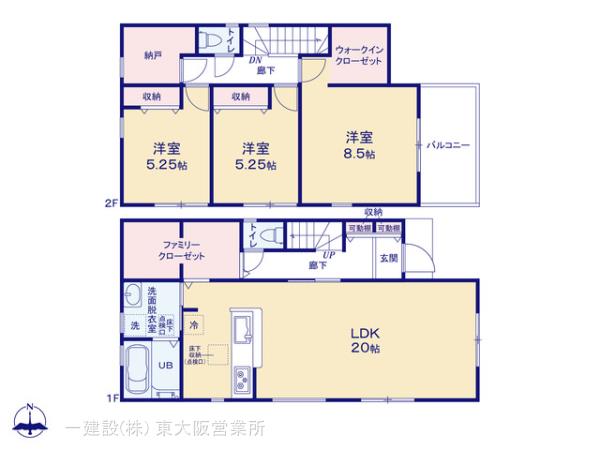 リーブルガーデン橿原市四条町５期の見取り図