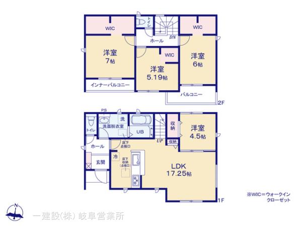リーブルガーデン一宮市冨田第１期の見取り図