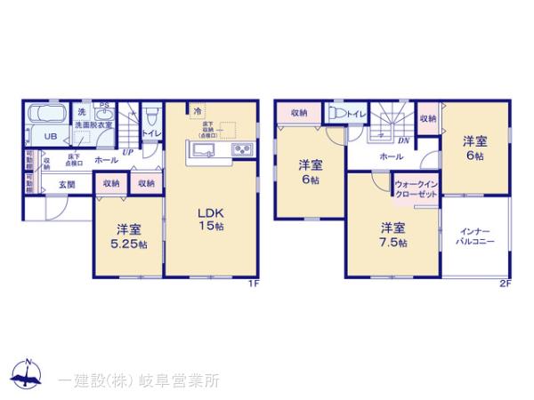 リーブルガーデン一宮市冨田第１期の見取り図