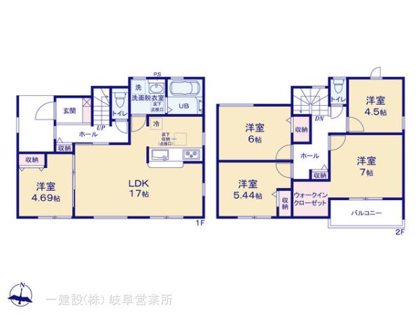 リーブルガーデン一宮市冨田第１期の見取り図