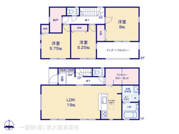 リーブルガーデン川西町結崎１９期の見取り図