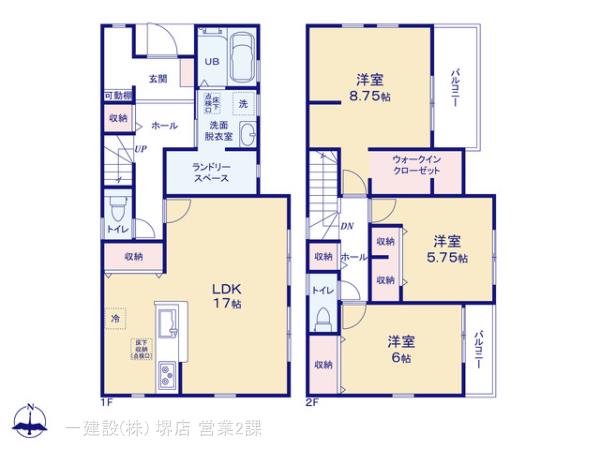 リーブルガーデン堺東区北野田の見取り図