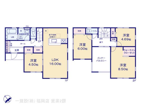 リーブルガーデン鹿児島市西坂元町の見取り図