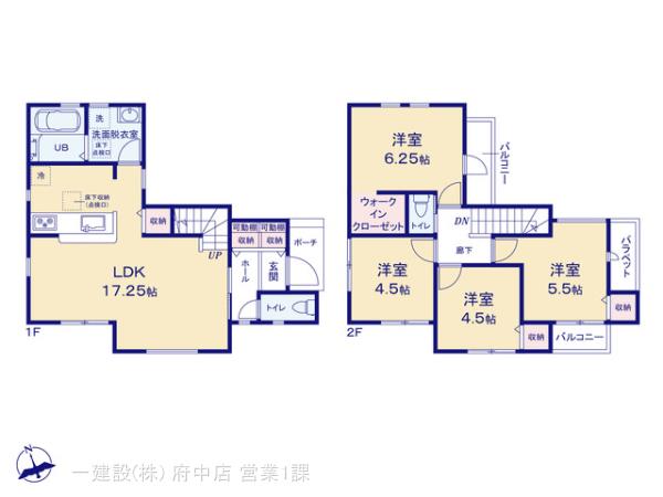 リーブルガーデン昭島市田中町の見取り図