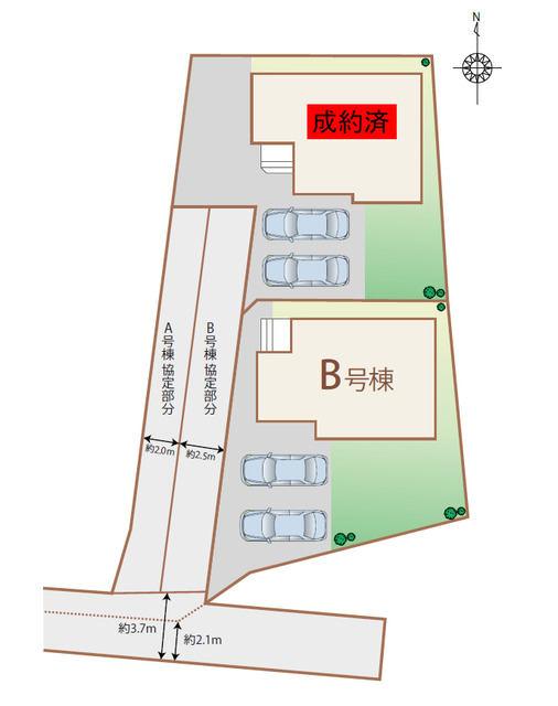ハートフルタウン沼津市西沢田916番の見取り図