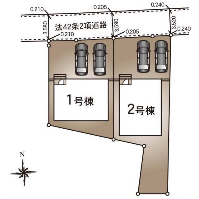 クレイドルガーデン下妻市二本紀 第1の見取り図