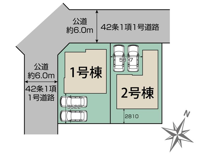 ブルーミングガーデン川越市川鶴３丁目３期２棟の見取り図