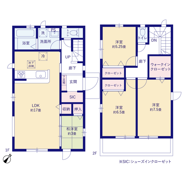 グラファーレ4275市川市中国分９期２棟の見取り図