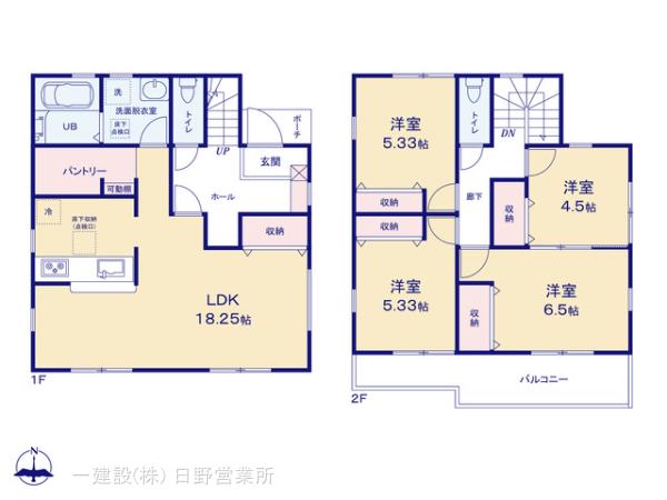リーブルガーデン八王子中野山王第5の見取り図
