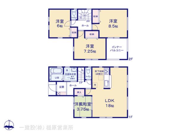 リーブルガーデン橿原市石原田町４期の見取り図