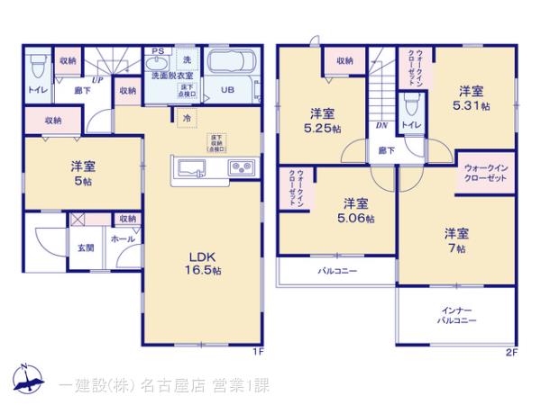 リーブルガーデン愛西市草平町東前の見取り図