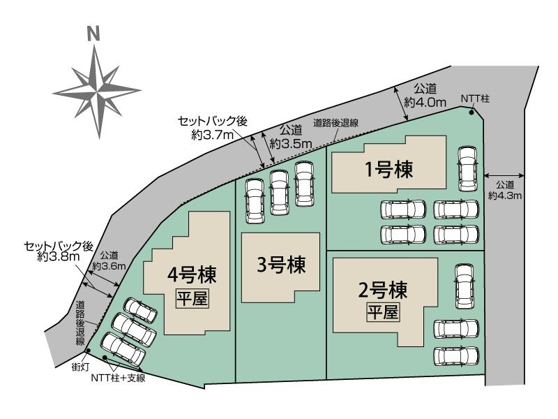 ブルーミングガーデン掛川市西大渕４棟の見取り図