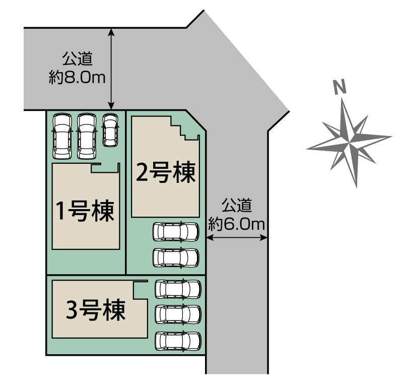 ブルーミングガーデン春日井市中野町２丁目３棟の見取り図