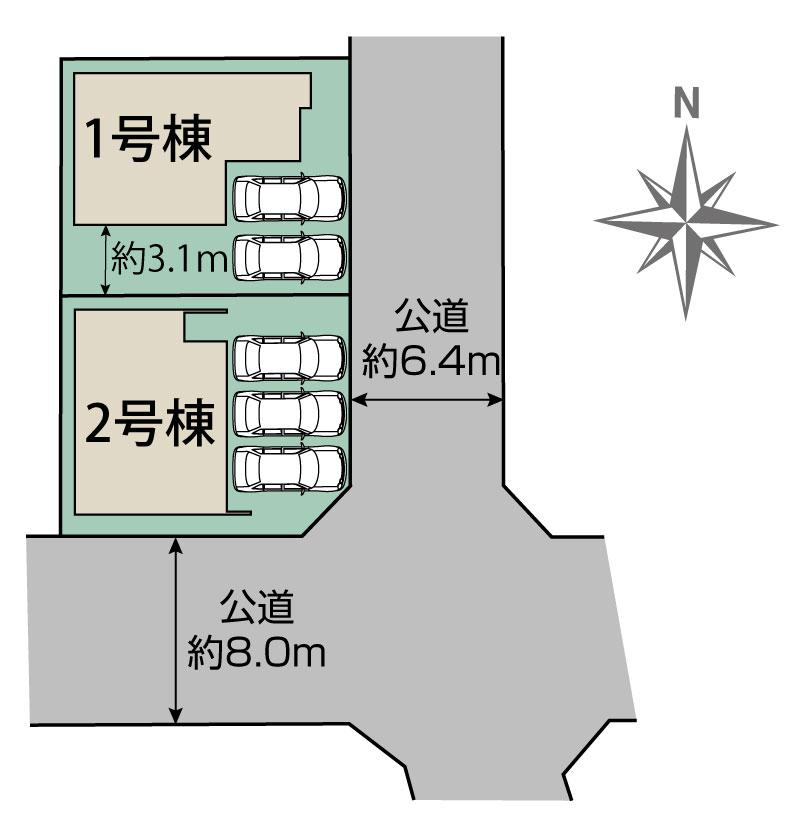 ブルーミングガーデン名古屋市守山区天子田３丁目２棟の見取り図