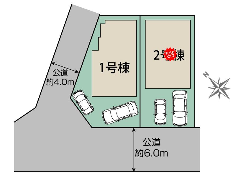 ブルーミングガーデン中郡二宮町二宮２棟の見取り図